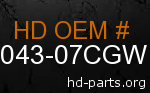 hd 79043-07CGW genuine part number