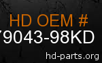hd 79043-98KD genuine part number