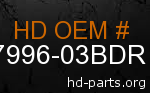 hd 87996-03BDR genuine part number