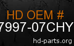 hd 87997-07CHY genuine part number