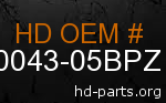 hd 90043-05BPZ genuine part number