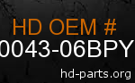hd 90043-06BPY genuine part number