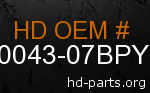 hd 90043-07BPY genuine part number