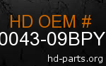 hd 90043-09BPY genuine part number