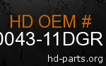 hd 90043-11DGR genuine part number