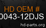 hd 90043-12DJS genuine part number