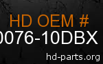 hd 90076-10DBX genuine part number
