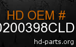 hd 90200398CLD genuine part number