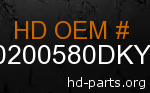 hd 90200580DKY genuine part number