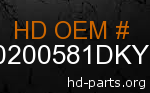 hd 90200581DKY genuine part number