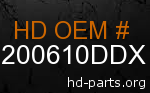hd 90200610DDX genuine part number