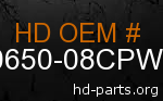 hd 90650-08CPW genuine part number