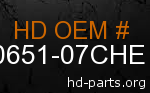 hd 90651-07CHE genuine part number