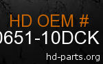 hd 90651-10DCK genuine part number