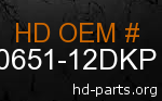 hd 90651-12DKP genuine part number