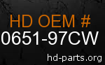 hd 90651-97CW genuine part number