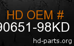 hd 90651-98KD genuine part number