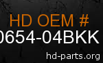 hd 90654-04BKK genuine part number