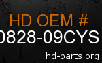 hd 90828-09CYS genuine part number
