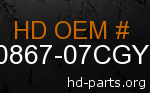 hd 90867-07CGY genuine part number