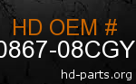hd 90867-08CGY genuine part number