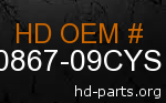 hd 90867-09CYS genuine part number