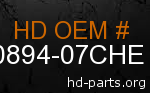 hd 90894-07CHE genuine part number