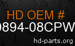hd 90894-08CPW genuine part number