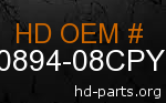 hd 90894-08CPY genuine part number