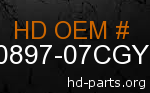 hd 90897-07CGY genuine part number