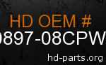 hd 90897-08CPW genuine part number