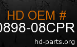 hd 90898-08CPR genuine part number