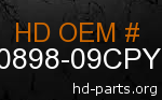 hd 90898-09CPY genuine part number