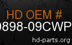 hd 90898-09CWP genuine part number