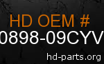 hd 90898-09CYV genuine part number
