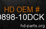 hd 90898-10DCK genuine part number