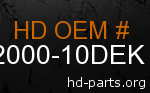 hd 92000-10DEK genuine part number