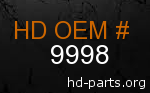 hd 9998 genuine part number