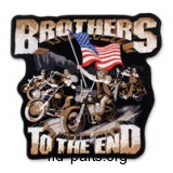 Hot Leathers Brothers to the End Patch 11" x 